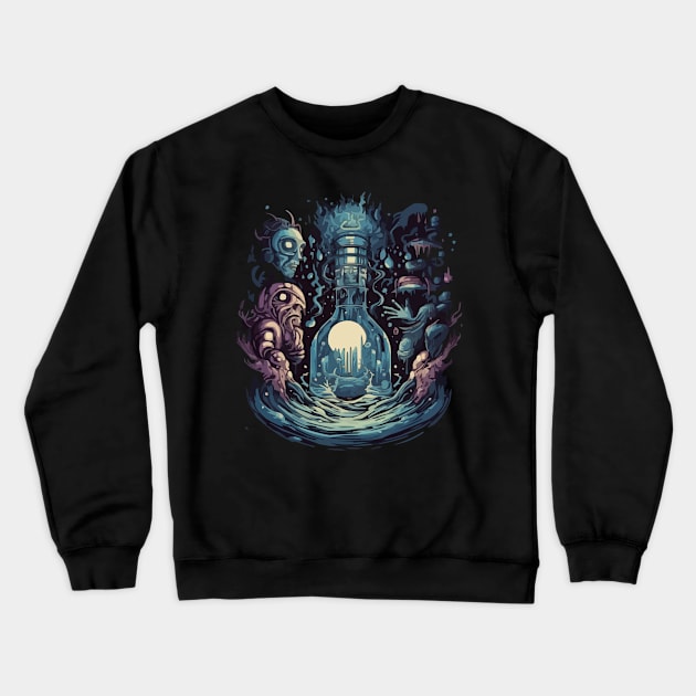 Aliens jar Crewneck Sweatshirt by Pixy Official